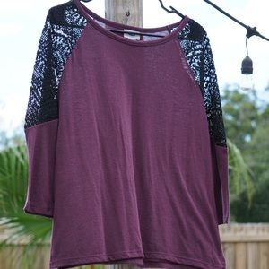 Old Navy Purple Lace Blouse